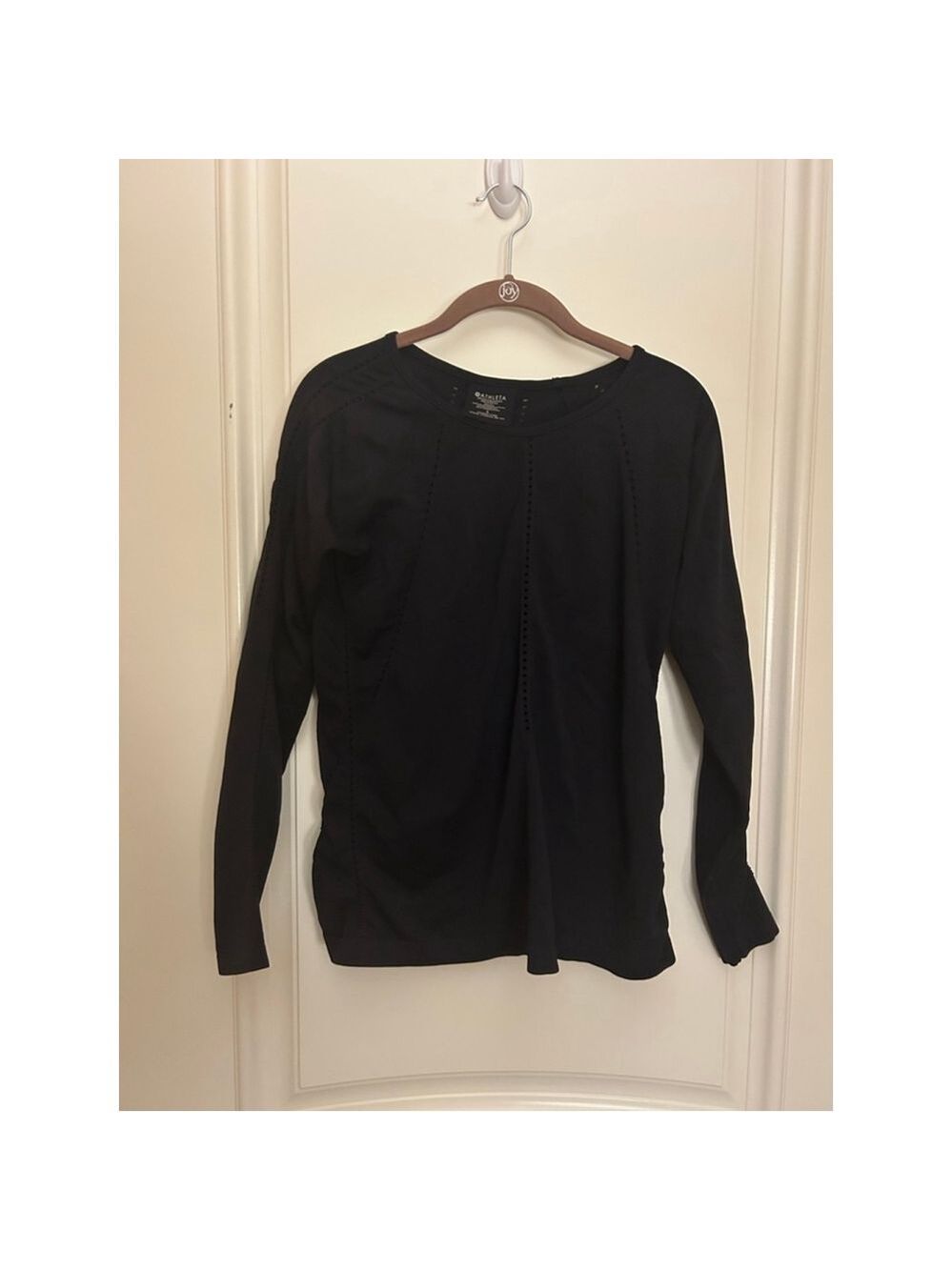 Women's Athleta Foothills Long Sleeve Performance Tee Black Large - Picture 4 of 8